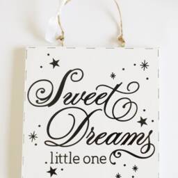 Sweet Dreams Bedroom Sign Sentiment Nursery Phrases Plaque Meaningful Thoughtful Baby Childrens Gift - thumbnail 2