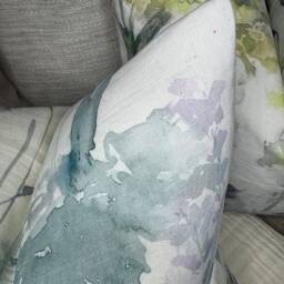 Decorative Cushion Cover, Multicoloured Pillow Cover, Watercolour Floral Throw Voyage Maison Fabric - thumbnail 4