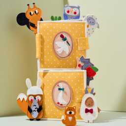 Montessori Quiet Book Farm Animals Felt Activity Toy For Toddlers - thumbnail 2