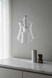 Hand-Blown Clear Glass Pendant - Modern Decorative Ceiling Light - thumbnail 1