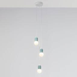Three Headed Ceiling Pendant Lamp, Concrete Light, Raw Lamp Set, Stone Chandelier, Home Decor - thumbnail 1
