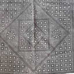 Chinese Batik Pillow Cover, Vintage, Grey - thumbnail 4