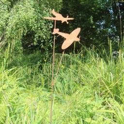 Rusty Metal Spitfire & Hurricane Garden Art - Aviation Gift - thumbnail 2