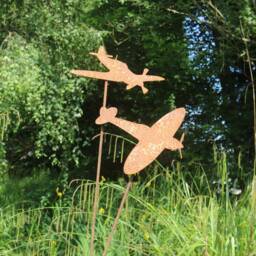 Rusty Metal Spitfire & Hurricane Garden Art - Aviation Gift - thumbnail 3