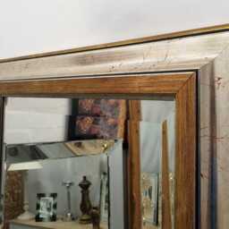 Full Length Tall Antique Silver & Gold Wood Frame Wall Mirror Rectangular 165x53cm - thumbnail 3