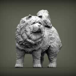 3D Printed Chow Figurine Dog Memorial Keepsake - thumbnail 2
