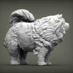 3D Printed Chow Figurine Dog Memorial Keepsake - thumbnail 3