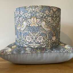 Vintage-Inspired Strawberry Thief Lampshade in Slate Grey - thumbnail 2