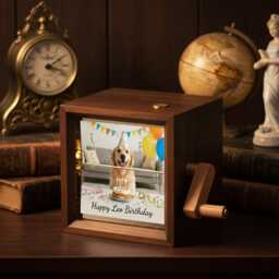 Pet Photo Flipbook Frame, Personalized Dog Picture Box With Light, Custom Celebration Gift, Lover Birthday - thumbnail 2