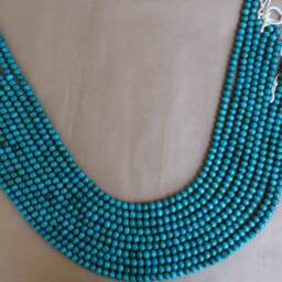 Turquoise Wooden Bead Garland, Christmas Tree Decoration - thumbnail 2