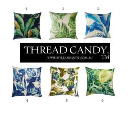 Outdoor Cushion Cover, Cover Only, Tropical Cushions, Palm Leaf Scatter Cushions, Any Size Pillow Seat Cushions
