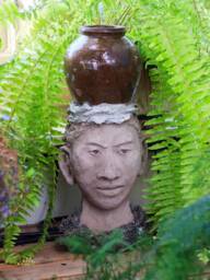 Garden Sculpture - Outdoor Wall Art Concrete Face Decor
