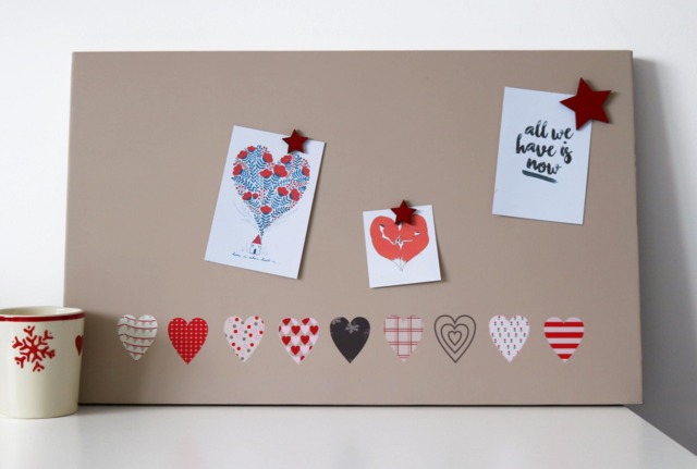 Hearts Magnetic Noticeboard