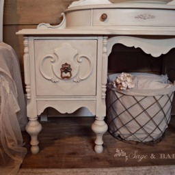 Sold - French Provincial Painted Shabby Chic Vanity With Mirror Gustavian Antique White Dressing Table Desk - thumbnail 3