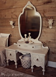 Sold - French Provincial Painted Shabby Chic Vanity With Mirror Gustavian Antique White Dressing Table Desk