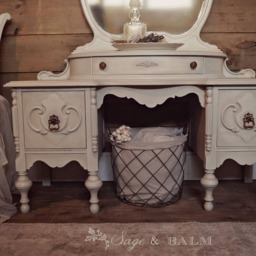 Sold - French Provincial Painted Shabby Chic Vanity With Mirror Gustavian Antique White Dressing Table Desk - thumbnail 2