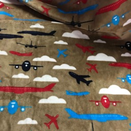 Free Embroidery Airplanes Aloft Minky & Satin Baby Blanket 30 X 35 - thumbnail 3