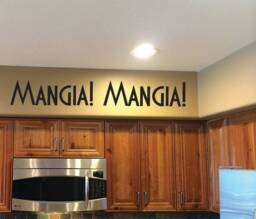 Italian Kitchen Decor. Mangia Vinyl Wall Decal - thumbnail 1