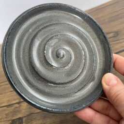 Handmade Ceramic Soap Dish Ridged Stoneware Shampoo Bar Holder - thumbnail 3