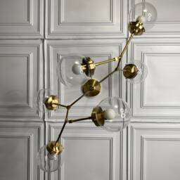 Chronos Modern 6 Light 6In Globe Sputnik Mid Century Industrial Chandelier - thumbnail 3