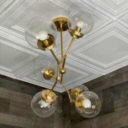 Chronos Modern 6 Light 6In Globe Sputnik Mid Century Industrial Chandelier - thumbnail 2
