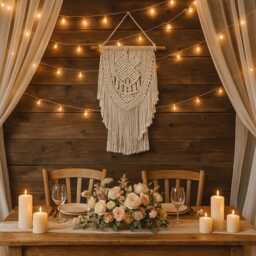 Macrame Wall Hanging Tribal Boho Tapestry Cotton Bedroom Decor - thumbnail 2