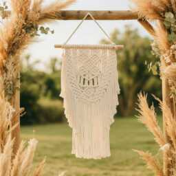 Macrame Wall Hanging Tribal Boho Tapestry Cotton Bedroom Decor - thumbnail 1
