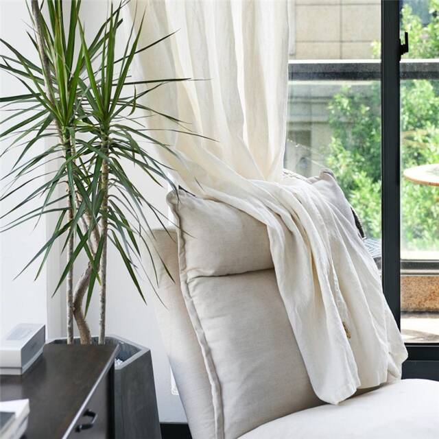 A Pair Of Soft White Linen Curtains, Off White Linen Drapery, Custom Extra Long Curtains - image 1