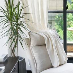 A Pair Of Soft White Linen Curtains, Off White Linen Drapery, Custom Extra Long Curtains - thumbnail 1