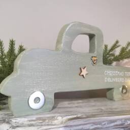 Christmas Decorations, Wooden Truck, Decor, Primitive Christmas, Home Styling Tray, Rustic - thumbnail 2