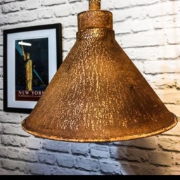 Rusted Metal Pendant Lighting 260mm Handmade in Bristol - thumbnail 3
