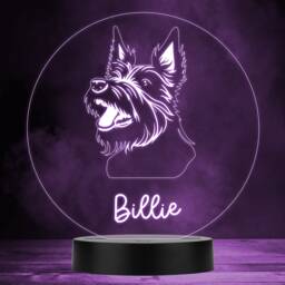 Scottish Terrier Dog Pet Multicolour Personalised Gift Led Lamp Night Light - Bedroom - thumbnail 1