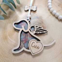 Memorial Dog Suncatcher Gift - Loss Of Christmas Tree Pet Poem - thumbnail 2