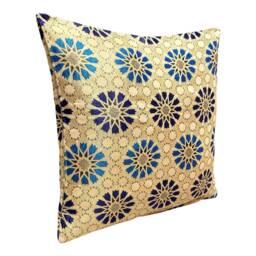 Tiles Mosaic Moroccan Original Cushion Covers - Moorish Arabesque Style Zellige Pillow Cover Home Decor 43 X cm - thumbnail 1