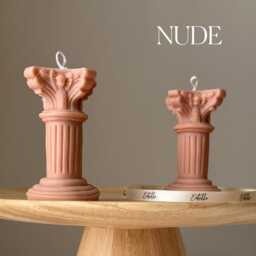 Tiny Column Soy Candle Handmade Sculptural Home Decor - thumbnail 2