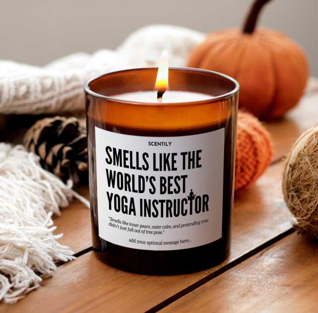 Best Yoga Instructor Candle Hand-Poured Soy Personalised Gift For Teachers Relaxing Scented Studio Appreciation - image 1