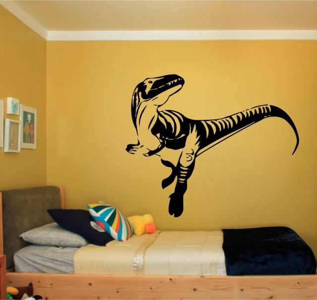 Velociraptor Dinosaur Sticker, Vinyl Wall Art Sticker, Transfer, Mural, Stencil, Easy To Apply, Instructions Included, Matt Finish - image 1
