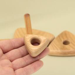 Handmade Wooden Stacking Pyramid Montessori Baby Toy - thumbnail 2