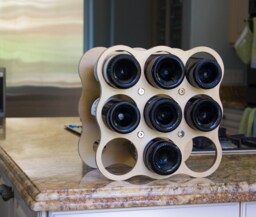 Modern/Contemporary Wave Tabletop Wine Rack/Wine Storage