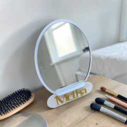 Custom Oval Tabletop Mirrors, Choice Of Colours, Sizes, Personalised Engraving Services - thumbnail 4