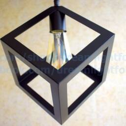 3 Cubes Iron Pendant Light Fixture Industrial Chandelier Hanging Cube Vintage Light Modern Lighting Kitchen Aged Iron - thumbnail 3