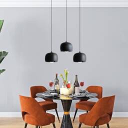 Small Black Pendant Light For Kitchen Island, Wooden Hanging Lamp With Plug In - thumbnail 2