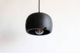 Small Black Pendant Light For Kitchen Island, Wooden Hanging Lamp With Plug In