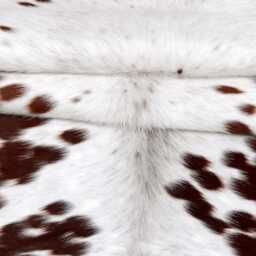 Dark Brown & White Cowhide Rug Genuine Leather Area Rug - 53x55 Inches - thumbnail 2