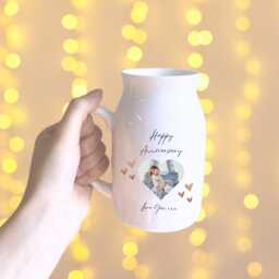 Personalised Vase, Photo Gift, Engagement Gifts For Couples, Gift Her, Ceramic Couple Gifts - thumbnail 1