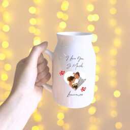 Personalised Vase, Photo Gift, Engagement Gifts For Couples, Gift Her, Ceramic Couple Gifts - thumbnail 3