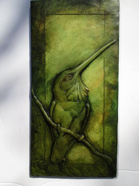 "Resting Hummingbird Limited Edition Sculpture Relief " - image 1