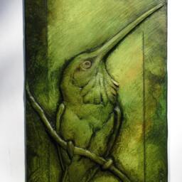 "Resting Hummingbird Limited Edition Sculpture Relief " - thumbnail 2