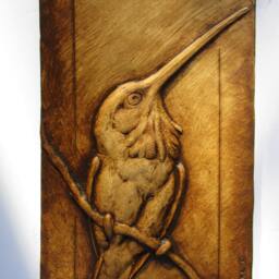 "Resting Hummingbird Limited Edition Sculpture Relief " - thumbnail 3