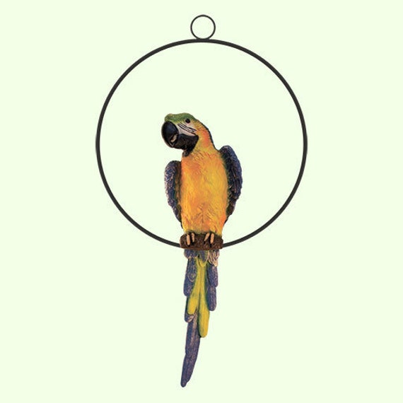 Parrot Hanging Pet Memorial Garden Statue Large Sculpture Outdoor Wild Bird Figurine Yard Home Decorations Lawn Keepsake Sympathy Gift - image 1